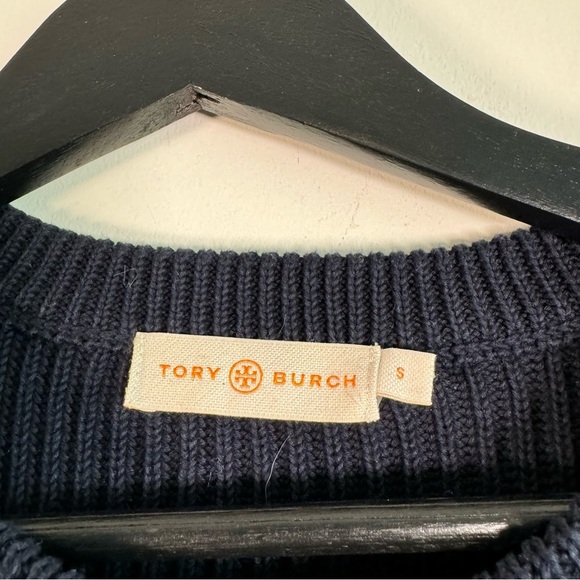 Tory Burch Rosemary Twofer Short Sleeve Layered Sweater Size Small - Picture 4 of 9